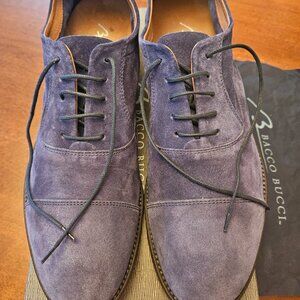 Blue Suede Shoes Bacco Bucci NARDI LEATHER SOLE Size 11